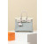 Hermes Kelly Pochette Swift Etoupe (18) Palladium Hardware Blue