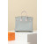 Hermes Kelly Pochette Swift Etoupe (18) Palladium Hardware Blue