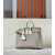 Hermes Birkin 25 Matte Alligator Crocodile Two-tone 2H kraft Y1 Vanille Gold Hardware Dark Beige