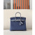 Hermes Birkin HSS 25 Ostrich Bleu Iris(77) and Gris Agate(82) Palladium Hardware Dark Blue