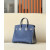 Hermes Birkin HSS 25 Ostrich Bleu Iris(77) and Gris Agate(82) Palladium Hardware Dark Blue