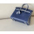 Hermes Birkin HSS 25 Ostrich Bleu Iris(77) and Gris Agate(82) Palladium Hardware Dark Blue