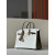 Hermes Birkin HSS 25 Swift Beton 8L And Gris Asphalt M8 Gold Hardware White