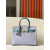 Hermes Birkin HSS 30 Ostrich Gris Agate(82) and Vert Titlen (1T) Gold Hardware Grey