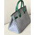 Hermes Birkin HSS 30 Ostrich Gris Agate(82) and Vert Titlen (1T) Gold Hardware Grey