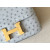 Hermes Constance 19 Matte Alligator Mauve Pale (09) Palladium Hardware Light Blue