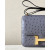 Hermes Constance 19 Ostrich Grey Iris (77) Gold Hardware