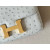 Hermes Constance 19 Ostrich Graphite (88) Gold Hardware White