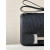 Hermes Constance 19 Ostrich Graphite (88) Palladium Hardware Black
