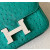 Hermes Bolide Mini Evercolor Mauve Pale (09) Palladium Hardware Dark Green