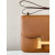 Hermes Kelly Pochette Lizard Blue Saphir (73) Palladium Hardware Brown