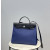 Hermes 24/24 Mini 21 Evercolor And Swift Craie (10) And Gris Asphalte(M8)Palladium Hardware Dark Blue