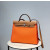 Hermes 24/24 Mini 21 Evercolor And Swift Gris Perle (80) Palladium Hardware Orange