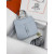 Hermes 24/24 Mini 21 Evercolor And Swift Rouge Piment (5X) Gold Hardware Light Blue