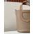 Hermes Hermes Halzan 25 Clemence Craie (10) Gold Hardware Brown