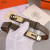 Hermes Kelly Full Grain Leather Belt Leather Strap 20 mm With Gold Buckle in Grey/Brown