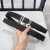 Hermes Etrier belt silver buckle & Reversible leather strap 32 mm in black