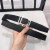 Hermes Etrier belt silver buckle & Reversible leather strap 32 mm in black