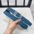 Hermes Etrier belt silver buckle & Reversible leather strap 32 mm in black and blue