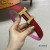 Hermes Mini Constance belt buckle & Reversible leather strap 24 mm in pink and red