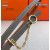 Hermes Carrousel Belt Buckle & Reversible Leather Strap 13 mm With Gold Buckle in Grey/Brown