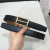 Hermes belt gold square buckle & Reversible leather strap 32 mm in black and brown