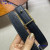 Hermes leather strap 24 mm belts with gold square buckle in black