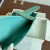 Hermes Hermes Halzan 25 Clemence Nior (89) Gold Hardware Lake Blue