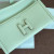 Hermes 24/24 Mini 21 Evercolor And Swift Rouge Piment (5X) Palladium Hardware Light Green