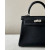 Hermes Kelly 25 Togo Feu (9J) Palladium Hardware Black