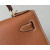 Hermes Kelly 25 Swift Blue Atoll(3P) Gold Hardware Brown