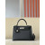 Hermes Kelly 25 Swift Etoupe (18) Palladium Hardware Black