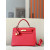 Hermes Kelly 25 Swift Rose Sakura (3Q) Palladium Hardware Red
