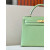 Hermes Kelly HSS 28 Epsom Gold(37) and Trench(S2) Brushed Gold Hardware Light Green