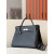 Hermes Kelly 25 Togo Gris Perle(80) Gold Hardware Black