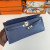 Hermes Birkin Cassis N5 Shiny Porosus Crocodile 25 Gold Hardware Dark Blue