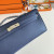 Hermes Birkin Cassis N5 Shiny Porosus Crocodile 25 Gold Hardware Dark Blue