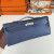 Hermes Birkin Cassis N5 Shiny Porosus Crocodile 25 Gold Hardware Dark Blue
