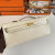 Hermes Kelly Cut 31 Epsom Bleu Lin (J7) Palladium Hardware Beige