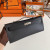 Hermes Kelly Cut 31 Epsom Blue Saphir (73) Gold Hardware Dark Brown