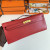 Hermes Birkin 35 Shiny Niloticus Crocodile Vert Emeraude 6Q Gold Hardware Red
