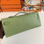 Hermes Kelly Cut 31 Epsom Etoupe (18) Palladium Hardware Green