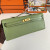 Hermes Kelly Cut 31 Epsom Etoupe (18) Palladium Hardware Green