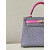 Hermes Kelly HSS 28 Epsom Bleu Saphir (73) and Bleu France (71) and Rouge Grenade(K1) Palladium Hardware Agate Grey and Tyrien Pink