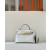 Hermes Kelly Pochette Shiny Alligator Vert Emeraude (6Q) Gold Hardware White