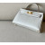 Hermes Kelly Pochette Shiny Alligator Vert Emeraude (6Q) Gold Hardware White