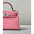 Hermes Kelly Mini Alligator Bougainviuier (A5) Palladium Hardware Pink