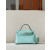 Hermes Kelly Mini Alligator Graphite (88) Palladium Hardware Mint Green