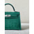 Hermes Kelly Mini Alligator Gris Tourterelle (81) Palladium Hardware Dark Green
