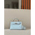 Hermes Jypsiere 28 Clemence Gris Meyer(0L) Palladium Hardware Light Blue